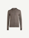 Allsaints Mode Merino Wool Hoody In Coregrey