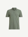 Allsaints Parlour Cotton-blend Polo-shirt* In Junglegreen