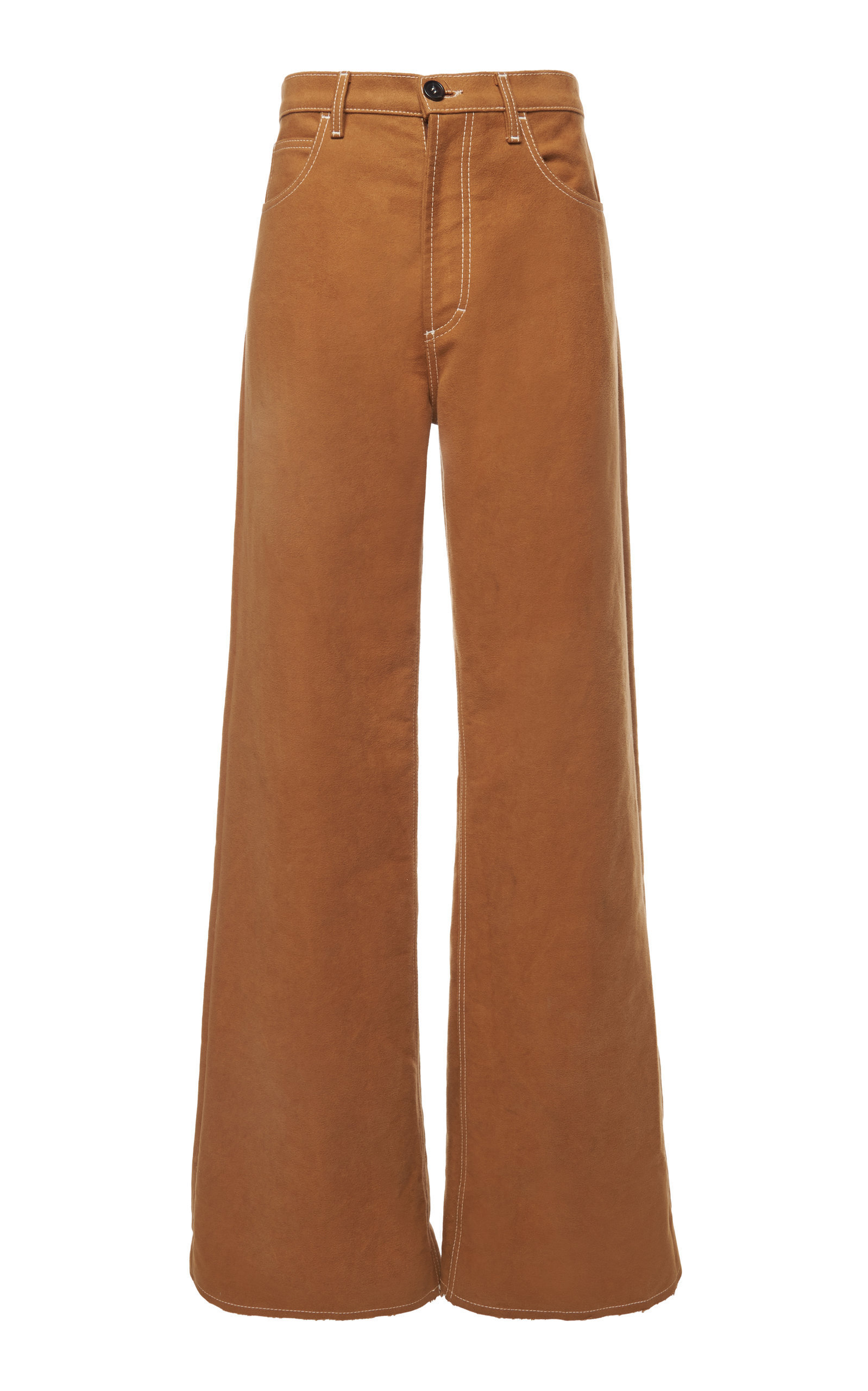 Marni Five Pocket Wide Leg Pants In Brown | ModeSens