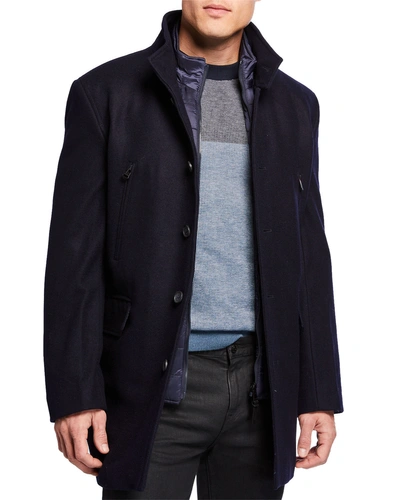 Cole Haan Melton 3-in-1 Top Coat In Navy