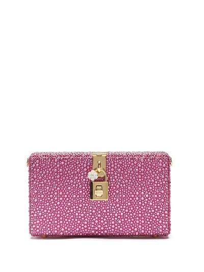 Dolce & Gabbana Crystal-embellished Clutch In Pink