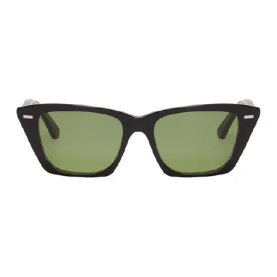 Acne Studios Black Ingridh Sunglasses In Black, Yellow & Green