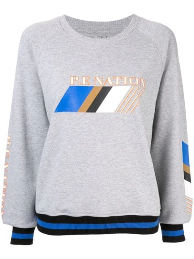 P.e Nation Elite Run Sweatshirt In Grey