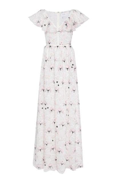Giambattista Valli Floral-embroidered Lace Maxi Dress