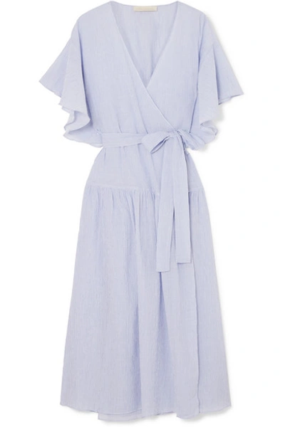 Vanessa Bruno Lolita Cotton gauze Wrap Dress In Blue ModeSens