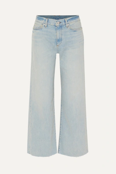 Simon Miller W006 Cropped High-rise Wide-leg Jeans In Light Denim