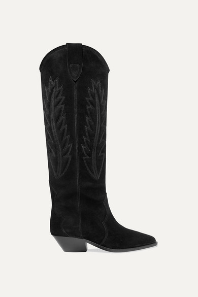 isabel marant denzy suede cowboy boots