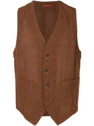 Barena Venezia Buttoned Waistcoat In Brown
