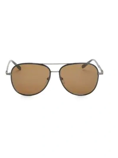 Ferragamo Classic 60mm Aviator Sunglasses In Black