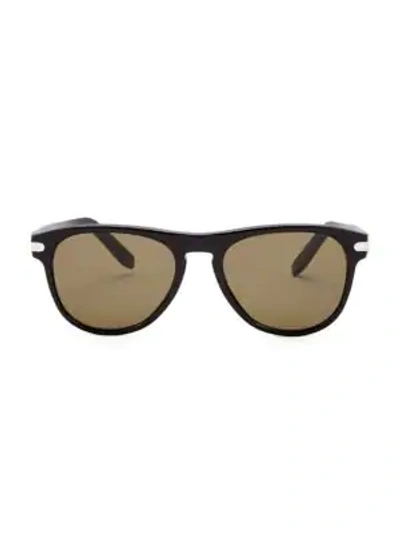 Ferragamo Classic 55mm Round Sunglasses In Black