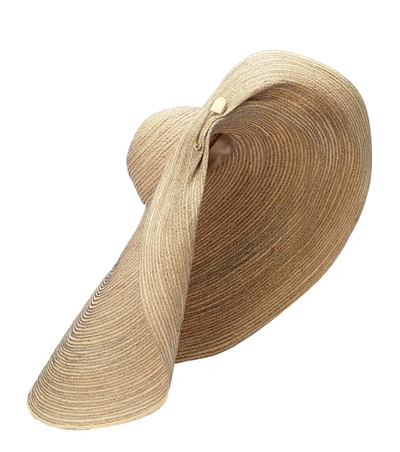 Lola Hats Giga Spinner Oversized Straw Hat In Neutrals