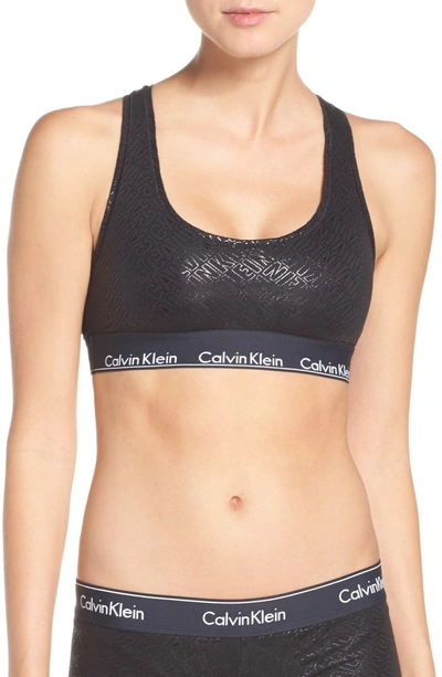 Calvin Klein Modern Cotton Collection Cotton Blend Racerback Bralette In Vent