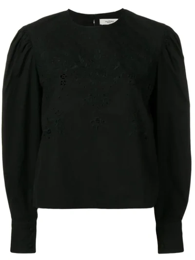 Isabel Marant Étoile Wona Embroidered Blouse In Black