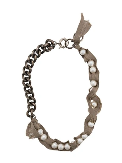 Lanvin Chunky Pearl Necklace In Neutrals