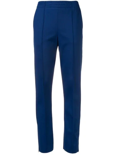 Joseph Elasticated Waistband Slim-fit Trousers In Blue