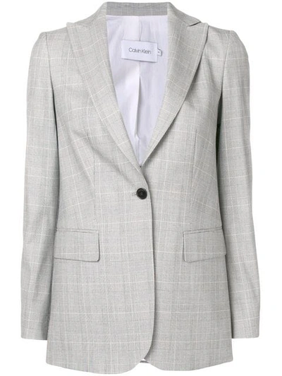 Calvin Klein Tailored Blazer Jacket In Grey