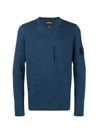 Stone Island Shadow Project Round Neck Jumper In Blue