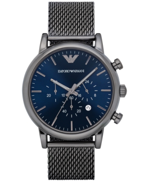 emporio armani chronograph mesh men's watch