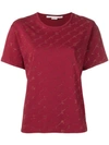 Stella Mccartney Embellished Monogram T-shirt In Red