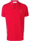 Stone Island Logo Polo Shirt In Red