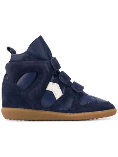 Isabel Marant Buckee Wedge Sneakers In Blue