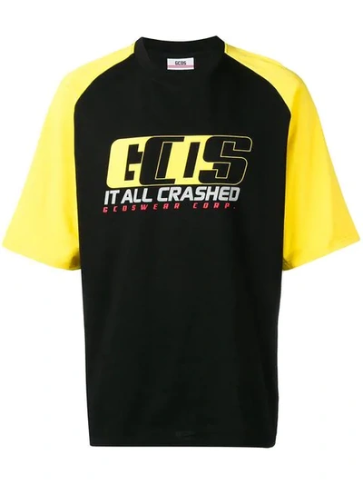 Gcds It All Crashed T-shirt In Black