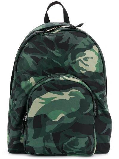 Alexander Mcqueen Green Camouflage Print Backpack