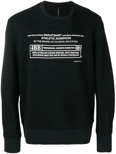 Blackbarrett Warning Sweatshirt In Black