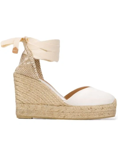 Castaã±er Wedge Espadrilles In White