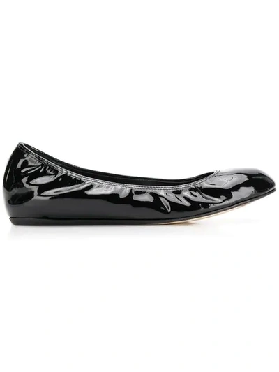 Lanvin Elasticated Ballerinas In Black