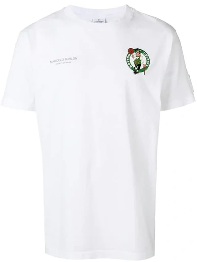 Marcelo Burlon County Of Milan Boston Celtics T-shirt In White