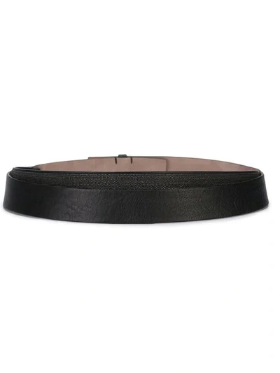 Brunello Cucinelli Smooth Surface Belt In Black