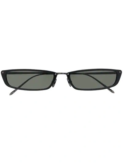 Linda Farrow Rectangular Frame Sunglasses In 黑色
