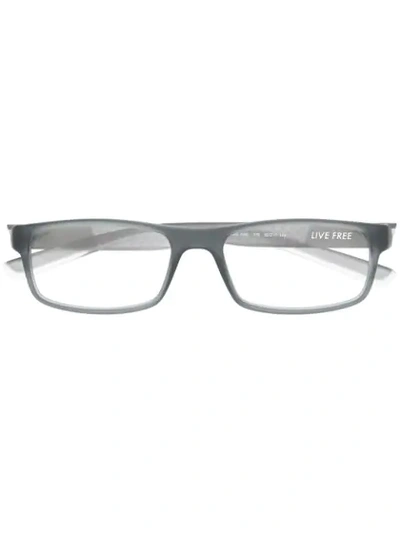 Nike Rectangle Optical Glasses In Grey