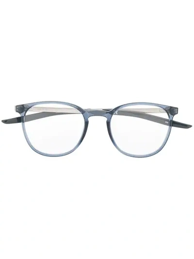 Nike Round Optical Glasses In 422 Blue