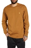Carhartt Chase Long Sleeve T-shirt In Hamilton Brown / Gold