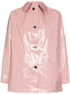 Kassl Lacquer Short Coat In Pink
