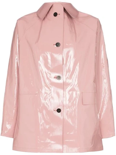 Kassl Lacquer Short Coat In Pink