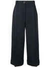 Valentino Cropped Palazzo Pants In Blue