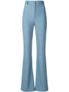 Hebe Studio Schlaghose Mit Hohem Bund In Blue
