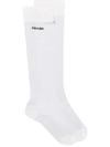 Prada Sheer Logo Socks - White