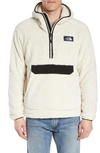 The North Face Campshire Anorak Fleece Jacket In Vintage White/ Tnf Black