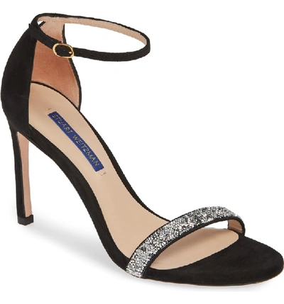 Stuart Weitzman Nudistsong Ankle Strap Sandal In Black