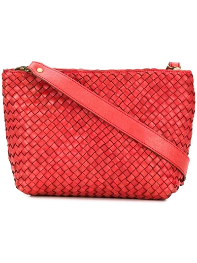 Officine Creative Woven Shoulder Bag In Red