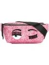 Chiara Ferragni Flirting Glitter Belt Bag In Pink