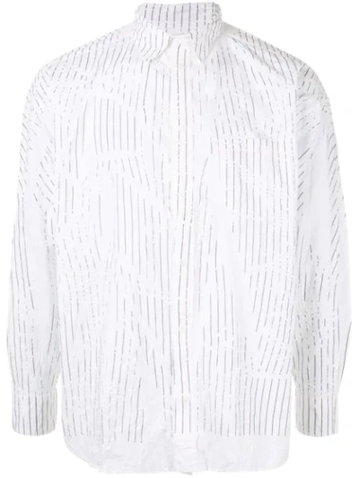 Doublet White Striped Compressed Hanger Mold Shirt