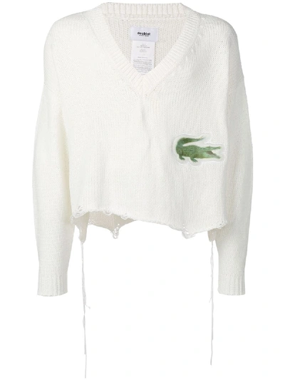 Doublet White 3d Patch Cut-off Sweater | ModeSens