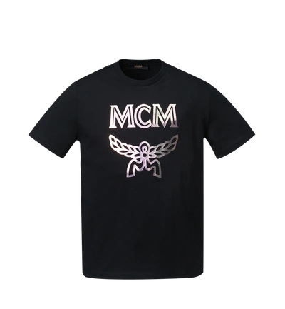 Mcm Men's Hologram Print Logo T-shirt In Bk