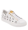 Mcm Men's Classic Low Top Sneakers In Visetos In White