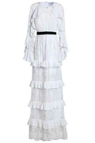 Perseverance Woman Ruffle-trimmed Lace Gown White